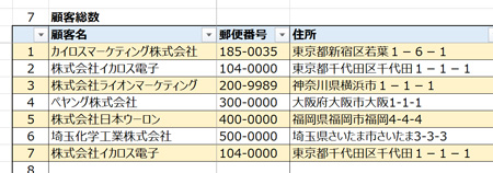 エクセルで顧客管理